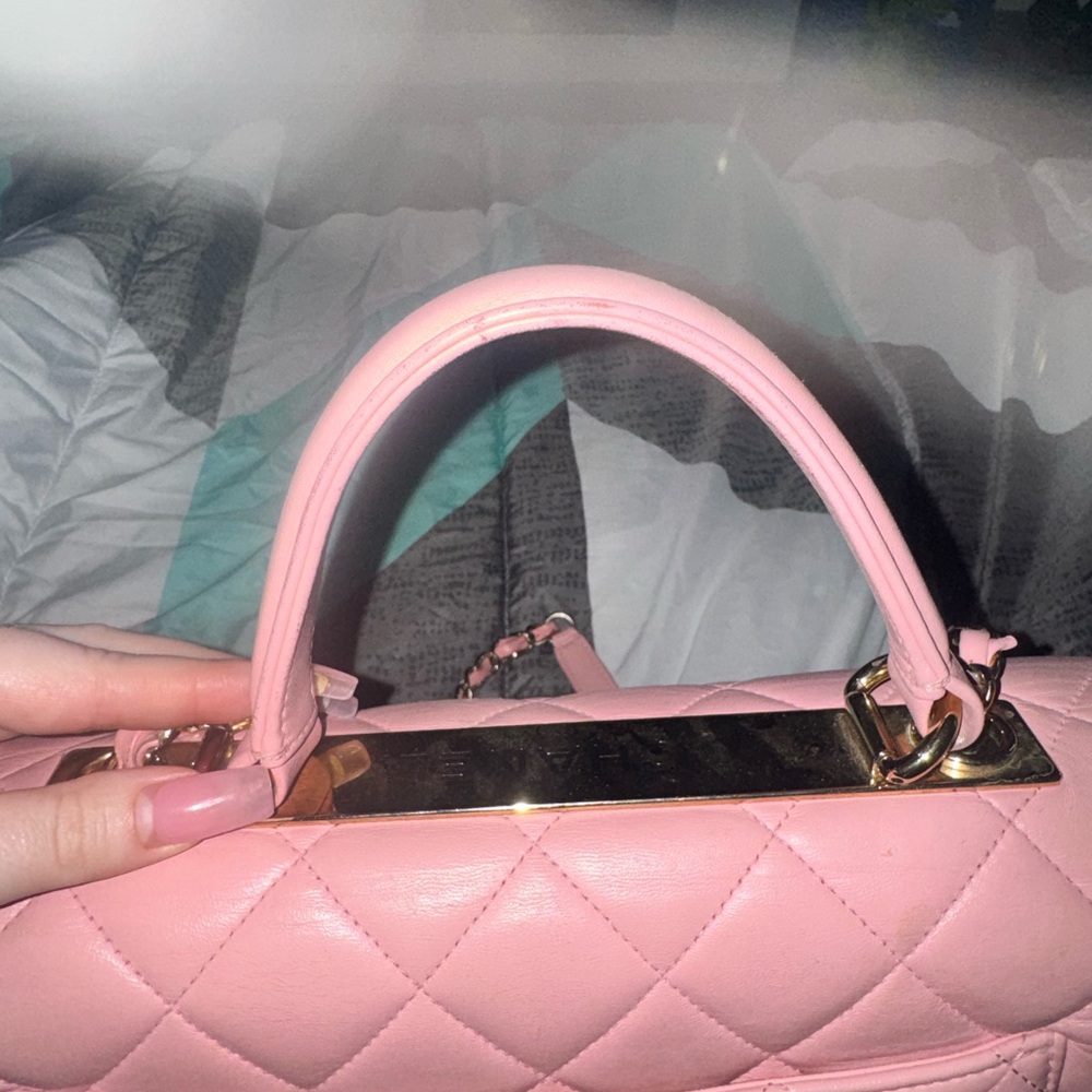 Chanel Light Pink Quilted Satchel - Picture 4 of 5